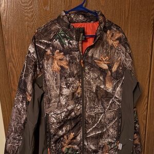 Realtree Men's Camo Performance Jacket with Orange Accents